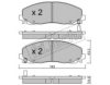fri.tech. 962.0 Brake Pad Set, disc brake